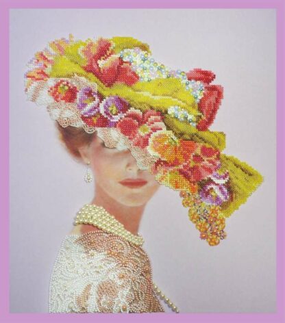 "La dama con collana di perle". Kit ricamo a perline