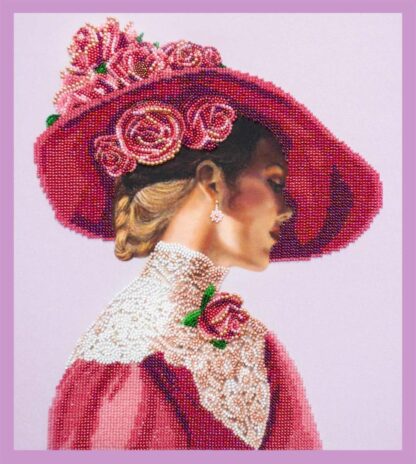 "La dama vittoriana". Kit ricamo a perline