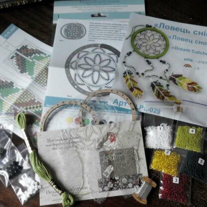 "Acchiappasogni". Kit creativo ricamo a perline - Image 2