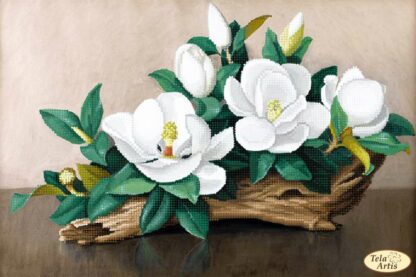 "Bellissima magnolia". Schema ricamo a perline