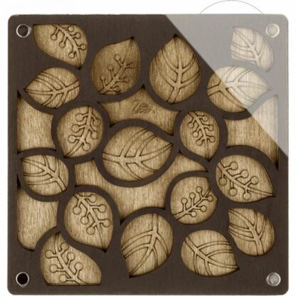 "Foglie". Piattino di legno con coperchio