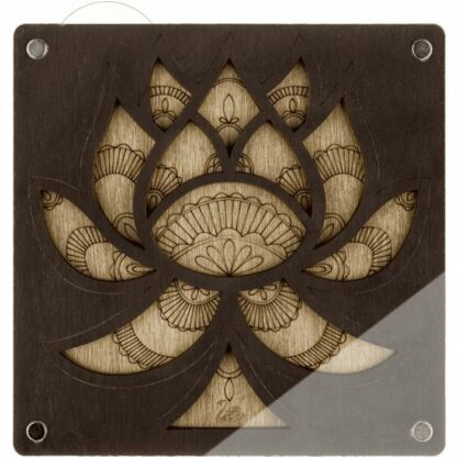 "Nelumbo". Piattino di legno con coperchio