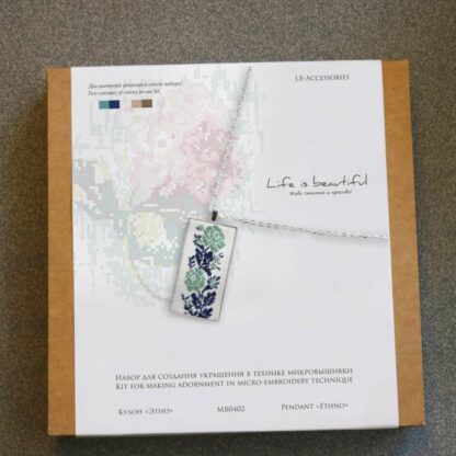 "Bicolore". Kit-Collana micro-ricamo - Image 4