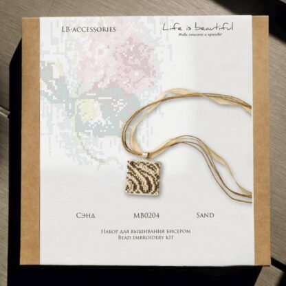 "Sandy". Kit-Collana ricamo a perline - Image 4