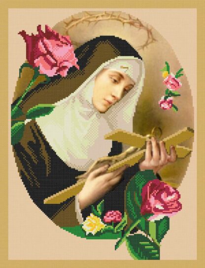 "Santa Rita". Schema ricamo a perline