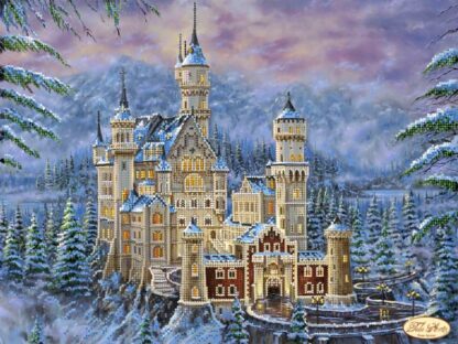 "Castello di Neuschwanstein". Schema ricamo a perline