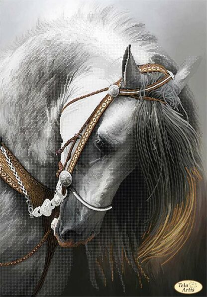 "Grazioso cavallo". Schema ricamo a perline
