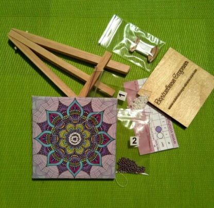 "Mandala"-05. Kit-pensierino ricamo a perline, con cavalletto - Image 3