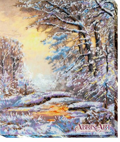 "Inverno fragile". Kit ricamo completo di perline