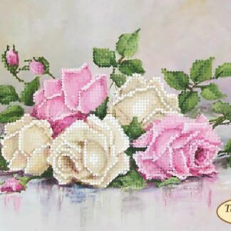 “Le rose in stile Shabby Chic”. Schema ricamo a perline