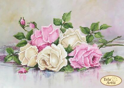 “Le rose in stile Shabby Chic”. Schema ricamo a perline