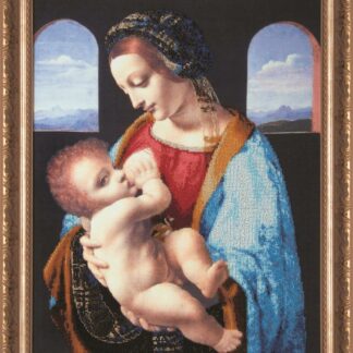 "Madonna Litta".Kit ricamo completo di perline