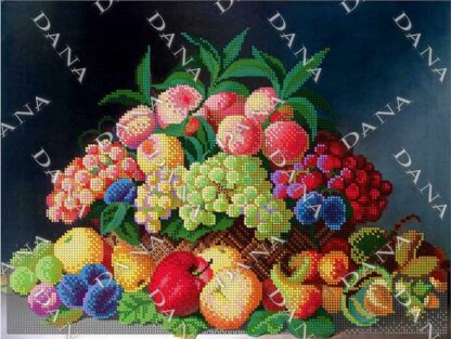 “Natura morta di frutta". Schema ricamo a perline