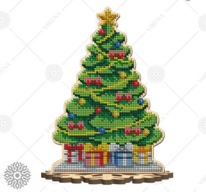 “Albero di Natale”. KIT-Figurina ricamo a perline in legno