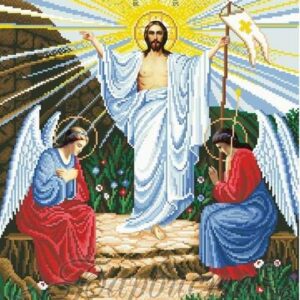 “La risurrezione di Gesù”. Schema ricamo a perline