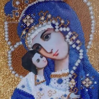 “Madonna di Kazan in blu”. Schema ricamo a perline