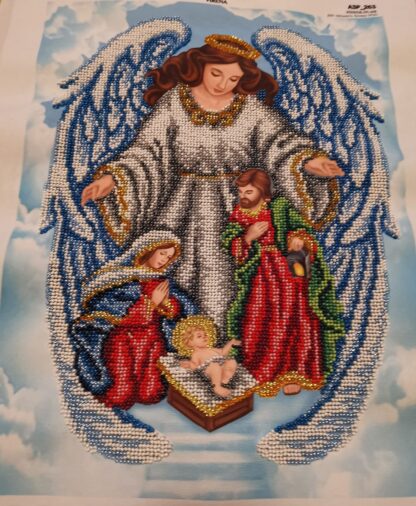 "Angelo custode della famiglia". Schema ricamo a perline