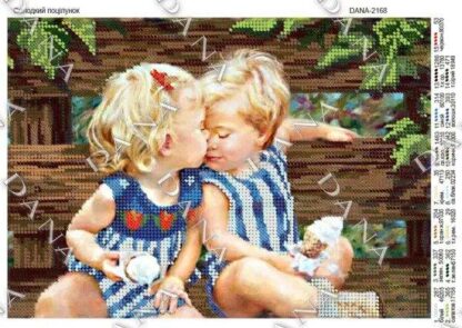 "Dolce bacio. Bimbi". Schema ricamo a perline