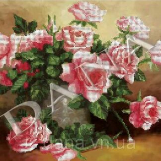 “Rose in vaso”. Schema ricamo a perline