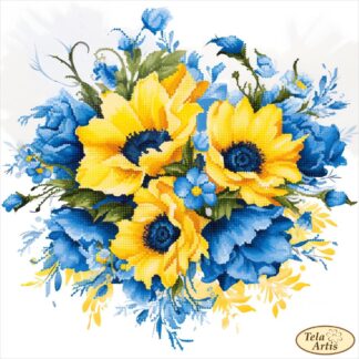 "Colori dell'estate. Fiori". Schema ricamo a perline