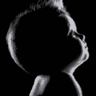 "Dolce Bimbo Monocromo". Schema ricamo a perline