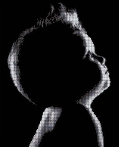 "Dolce Bimbo Monocromo". Schema ricamo a perline