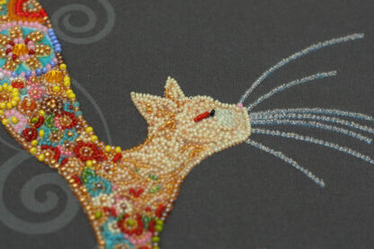 “Il gatto. Yoga”. Kit ricamo a perline
