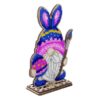 “Gnomo di Pasqua con pennello”. KIT-Decorazione ricamo a perline in legno