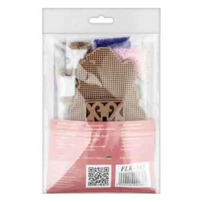 “Gnomo di Pasqua con uovo”. KIT-Decorazione ricamo a perline in legno