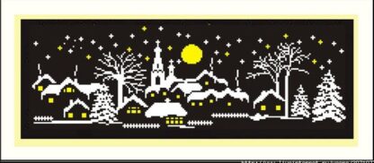 "Notte di Natale in Monocromo". Schema ricamo a perline