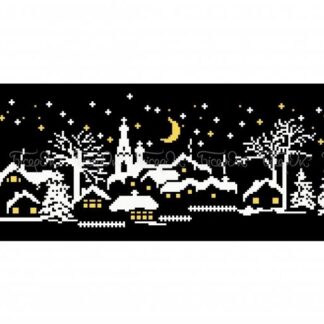 "Notte di Natale in Monocromo". Schema ricamo a perline